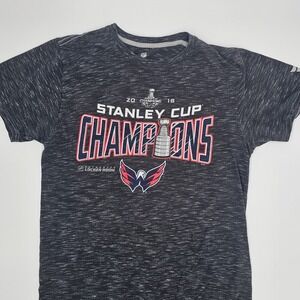 Fanatics Washington Capitals 2018 Stanley Cup Champions Shirt Medium NHL Tee